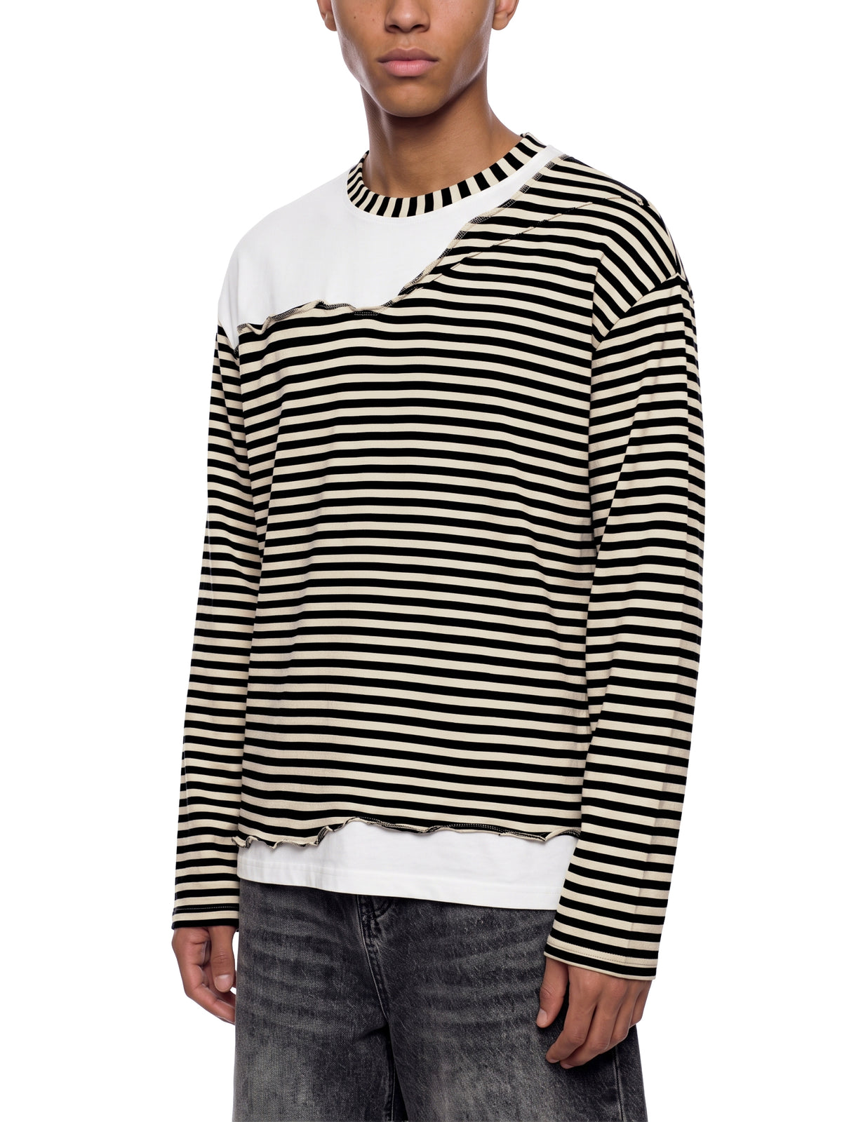 Boxy Striped Sleeved